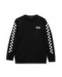 Sudadera sin capucha Vans Exposition Check negra para chico frontal