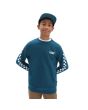 Chico con sudadera sin capucha Vans Exposition Check azul coral frontal