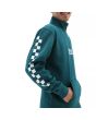Hombre con Sudadera con cremallera parcial Vans Versa Standard Deep Teal manga checkerboard