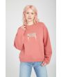 Mujer con Sudadera Volcom Lookeeing For Rosa frontal
