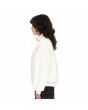 Mujer con sudadera holgada Volcom Reetrostone Blanca lateral