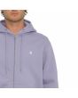 Hombre con sudadera de capucha y cremallera Volcom Single Stone Zip Violeta bordado logo