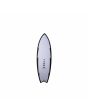Deck Tabla de surf híbrida Bell Bat Hybrid 6’0'' Lavanda 38,5 Litros