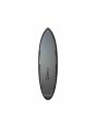 Deck Tabla de surf híbrida Bell Egg Hybrid 6'8 Gris 47,3 Litros cola redonda y configuración Thruster Futures
