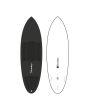 Tabla de Surf híbrida Christian Bradley Hybrid Surfboard Chocolatine 6'4 39 Litros Negra Futures