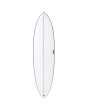 Tabla de Surf Midlength Js Surfboards El Baron 6'8 Round Pin 40 Litros Blanca FCS II 5 fin set up deck