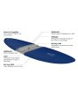 Tabla de Surf Mid-Length Mark Phipps Hybrid  One Bad Egg 7'0" 43,8 Litros Azul características