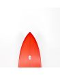 Tabla de Surf Shortboard Pukas Chris Christenson Pegaso 5'8" 32,01L Roja FCS 2 Twin Fin bottom nose