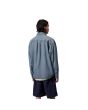 Hombre con sobrecamisa Carhartt WIP Tigan Shirt Jacket Black/Blue Fog Garment Dyed espalda