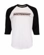 Camiseta de manga larga Independent BTG Shear Baseball Top blanca y negra para hombre