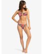 Mujer con Top de Bikini Bralette Roxy Printed Beach Classics Antracita Floral conjunto