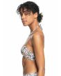 Mujer con Top de Bikini Triangular Roxy Printed Beach Classics Azul Marino Floral lateral