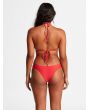 Mujer con sujetador de bikini triangular Simply Seamless rojo posterior