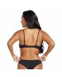 Mujer con Top de Bikini Volcom Simply Seamless V-Neck Negro posterior