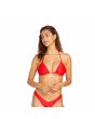 Mujer con Sujetador de Bikini Triangular Volcom Simply Solid Slide rojo