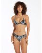 Mujer con Top de Bikini Triangular Volcom Stay Or Leaf Negro