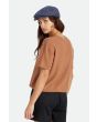 Mujer con Camiseta de manga corta Brixton Bandera Boxy Top marrón espalda