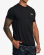 Hombre con Top de manga corta RVCA VA Sport Vent Negro derecha