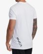 Hombre con Top de manga corta RVCA VA Sport Vent Blanco espalda