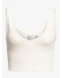 Top acanalado con tirantes Roxy Time To Move Blanco para mujer