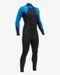 Traje de surf con cremallera en la espalda Billabong Absolute 4/3mm azul y negro para hombre derecha