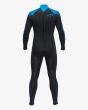 Traje de surf con cremallera en la espalda Billabong Absolute 4/3mm azul y negro para hombre posterior