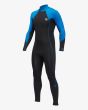 Traje de surf con cremallera en la espalda Billabong Absolute 4/3mm azul y negro para hombre izquierda