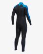 Traje de surf con cremallera en la espalda Billabong Absolute 4/3mm azul y negro para hombre posterior derecha