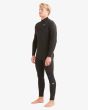 Hombre con traje de surf con cremallera en el pecho Billabong Absolute 4/3mm negro lateral