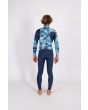 Neopreno con cremallera en el pecho Hurley Advantage Plus Printed 3/2mm azul para hombre espalda