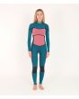 Mujer con traje de neopreno con cremallera en el pecho Hurley Advantage Plus 4/3 Wild Party interior