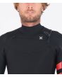 Traje de surf con cremallera en el pecho y manga corta Hurley Advantage 2/2mm negro Fullsuit para hombre Chest Zip 