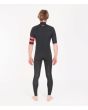 Traje de surf con cremallera en el pecho y manga corta Hurley Advantage 2/2mm negro Fullsuit para hombre posterior