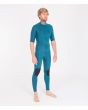 Traje de surf con cremallera en el pecho y manga corta Hurley Advantage Fullsuit 2/2mm gris y amarillo para hombre interior derecha 