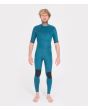 Traje de surf con cremallera en el pecho y manga corta Hurley Advantage Fullsuit 2/2mm gris y amarillo para hombre interior 