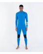 Hombre con traje de surf Hurley Air 4/3mm Fullsuit Azul Lagoon