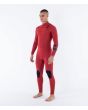 Hombre con traje de Neopreno con cremallera en el pecho Hurley Air 4/3mm Rojo izquierda