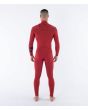 Hombre con traje de Neopreno con cremallera en el pecho Hurley Air 4/3mm Rojo posterior