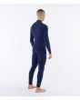 Hombre con Traje de neopreno con cremallera en el pecho Hurley PLUS 4/3mm Fullsuit Azul Total Eclipse posterior derecha