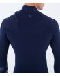 Hombre con Traje de neopreno con cremallera en el pecho Hurley PLUS 4/3mm Fullsuit Azul Total Eclipse espalda