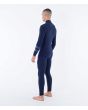 Hombre con Traje de neopreno con cremallera en el pecho Hurley PLUS 4/3mm Fullsuit Azul Total Eclipse posterior izquierda