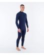 Hombre con Traje de neopreno con cremallera en el pecho Hurley PLUS 4/3mm Fullsuit Azul Total Eclipse lateral derecho