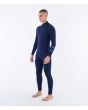 Hombre con Traje de neopreno con cremallera en el pecho Hurley PLUS 4/3mm Fullsuit Azul Total Eclipse lateral izquierdo