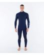 Hombre con Traje de neopreno con cremallera en el pecho Hurley PLUS 4/3mm Fullsuit Azul Total Eclipse