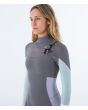 Mujer con Traje de Surf con cremallera en el pecho Hurley Woman Advant 4/3mm Gris Chest Zip