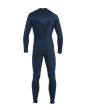 Traje de surf con cremallera en el pecho O'Neill Hyperfreak 3/2mm Plus azul marino para hombre interior posterior