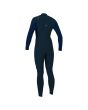 Traje de surf con cremallera en el pecho O'Neill Women's Hyperfreak 3/2mm Plus azul marino para mujer posterior