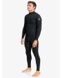 Hombre con traje de surf con cremallera en la espalda Quiksilver Everyday Sessions 4/3mm negro lateral