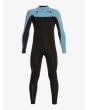 Traje de neopreno con cremallera en el pecho Quiksilver Boy 4/3mm Everyday Sessions Negro y Azul para niño 8-16 años