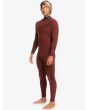 Hombre con traje de surf con cremallera en el pecho Quiksilver Highline 3/2mm Negro forro térmico Warmflight Eco Velvet lateral